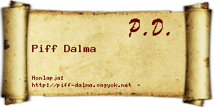 Piff Dalma névjegykártya